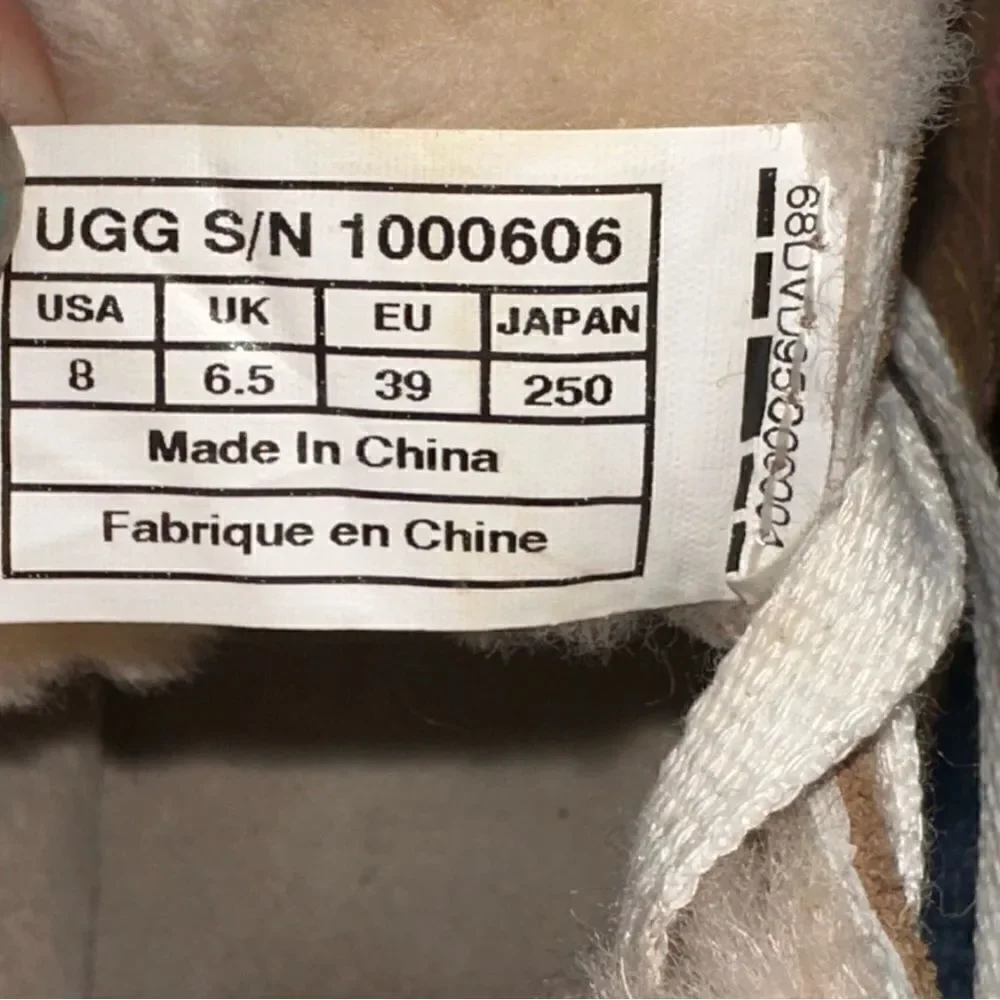 UGG Australia Paint Splatter Brown Suede High Tops sz 8